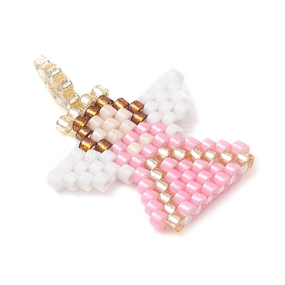 Beaded Angel Charms PALLOY-MZ01207-1
