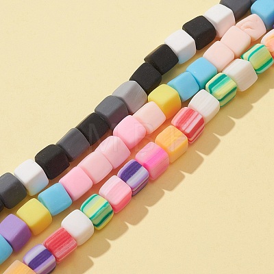 3 Strands 3 Style Handmade Polymer Clay Beads Strands CLAY-FS0001-17-1