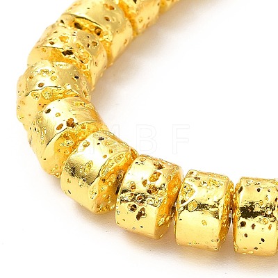 Electroplated Natural Lava Rock Beads Strands G-G984-12G-1