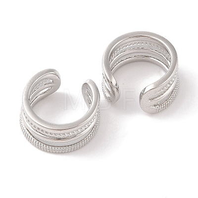 Brass Cuff Earrings EJEW-I305-20P-1