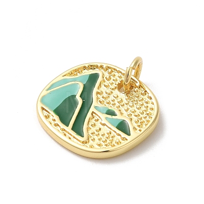 Rack Plating Brass Enamel Pendants KK-Z056-44G-1