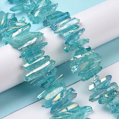 Natural Quartz Crystal Points Beads Strands G-K181-B31-1