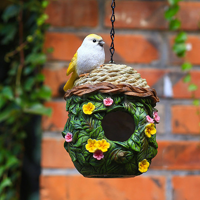 Resin Hanging Bird's Nests BIRD-PW0001-071-1-1
