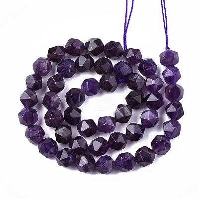 Natural Amethyst Beads Strands G-R448-10mm-07-1