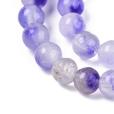 Dyed Natural White Jade Beads Strands G-T140-4mm-A09-1