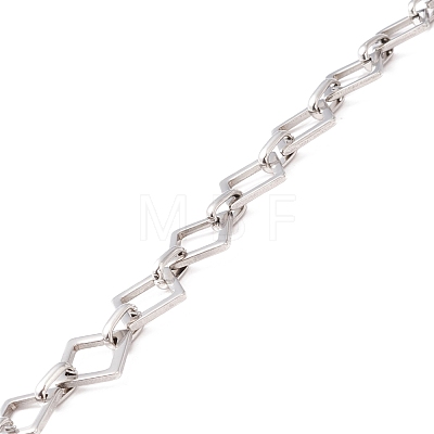 304 Stainless Steel Rhombus & Oval Link Chains CHS-F017-04P-1