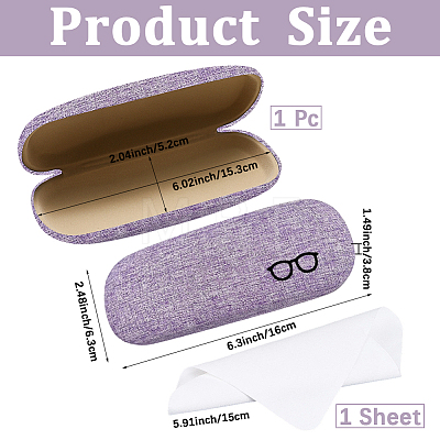 1Pc Oval Polyester Eyeglass Cases AJEW-CN0007-32E-1