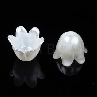 Spray Paint ABS Plastic Imitation Pearl Beads MACR-N013-001-1