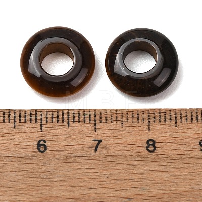 Natural Tiger Eye European Beads G-C134-01L-1