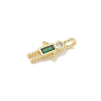 Brass Micro Pave Cubic Zirconia Pendants ZIRC-I356-17G-A09-1