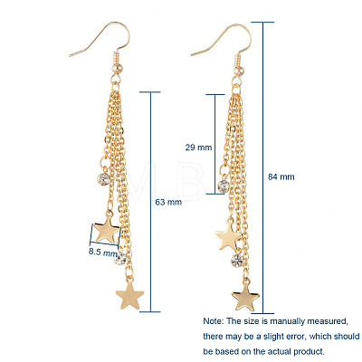 Tassel Dangle Earrings X-EJEW-JE04024-1