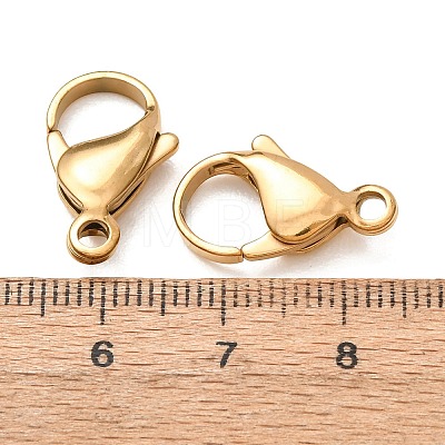 304 Stainless Steel Lobster Claw Clasps STAS-AB19-G-1