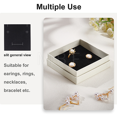Paper Jewelry Gift Box CON-WH0084-40B-1