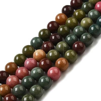 Dyed Natural Malaysia Jade Beads Strands G-G021-02A-16-1