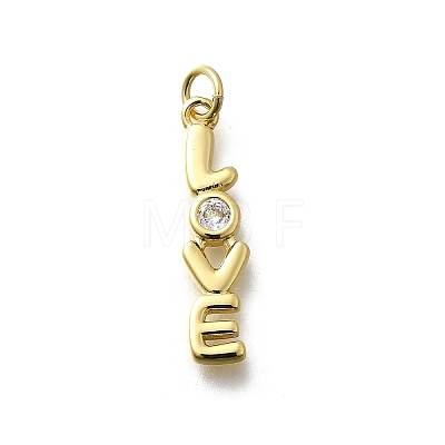 Brass Micro Pave Cubic Zirconia Charms KK-P295-48G-1