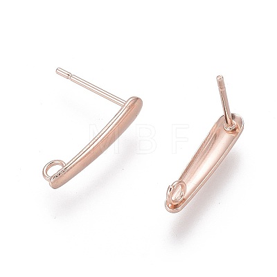304 Stainless Steel Stud Earring Findings LS-STAS-H436-22RG-1