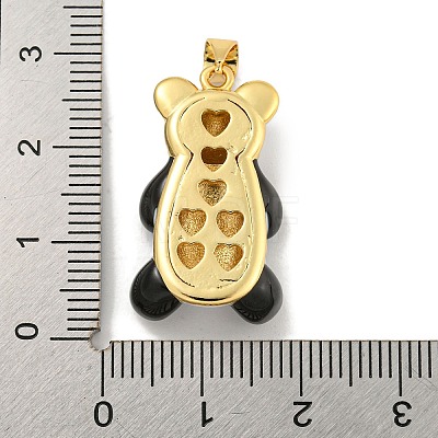 Rack Plating Brass with Enamel Pendants KK-B091-20G-01-1
