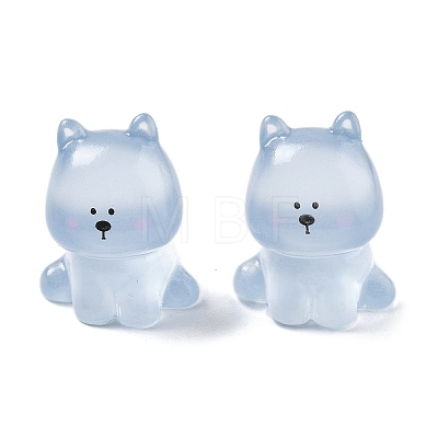 Luminous Resin Cute Little Dog Ornaments RESI-R459-02A-1