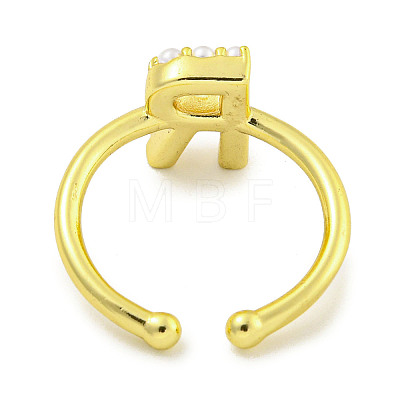 Rack Plating Brass Open Cuff Rings for Women RJEW-F162-01G-R-1