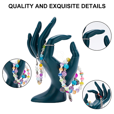 Resin Mannequin Hand Jewelry Display Holder Stands ODIS-WH0030-10-1