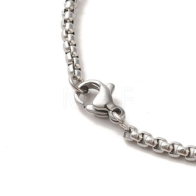 304 Stainless Steel Triple Moon Pendant Necklaces NJEW-P293-06P-1