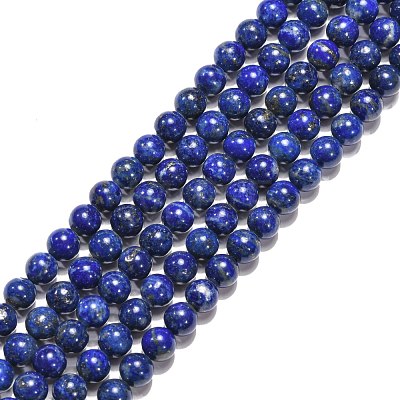 Natural Lapis Lazuli Beads Strands G-G423-6mm-AB-1