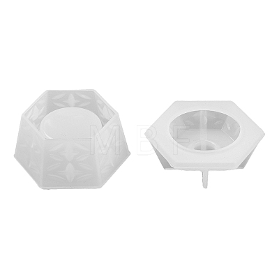 Hexagon DIY Silicone Candle Holder Molds DIY-Q037-01A-1