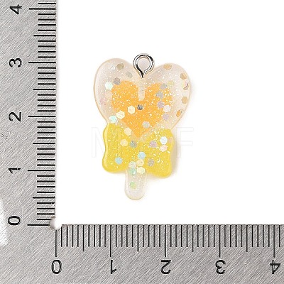 Opaque Resin Pendants RESI-S06-04B-1