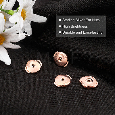 2Pairs Sterling Silver Ear Nuts STER-CN0001-07A-1