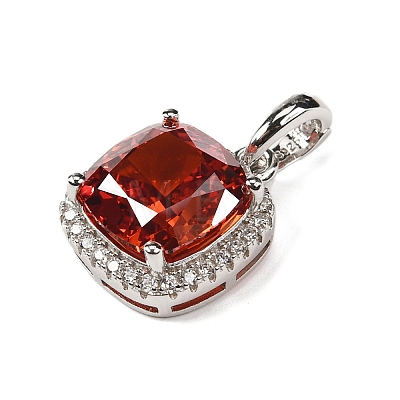 925 Sterling Silver Pave Cubic Zirconia Pendants STER-C015-01A-01-1