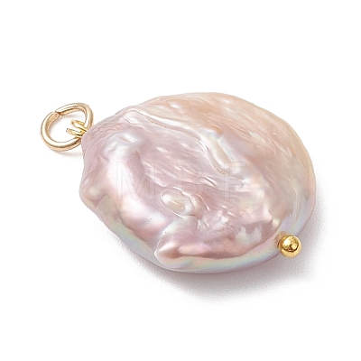 Natural Baroque Pearl Keshi Pearl Pendants X-PALLOY-JF04629-01-1