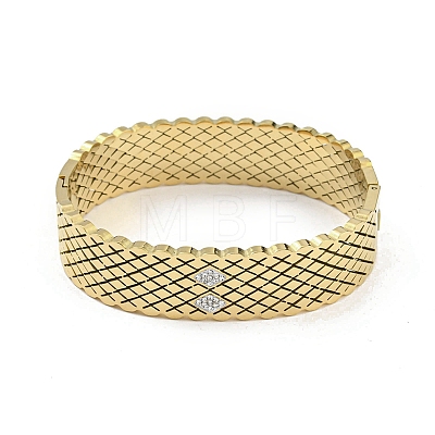 304 Stainless Steel Pave Crystal Rhinestone Hollow Out Hinged Bangles for Women BJEW-D044-07A-G-1