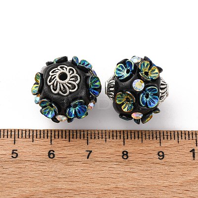 Handmade Resin Indonesia Round Beads IPDL-P005-24AS-02-1
