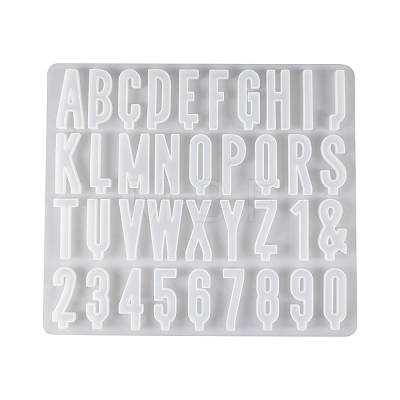 Mirror Digital Letter Full Version 26 English Pendant Birthday Cake Insert Card Letter Silicone Mold PW-WG0F13C-01-1