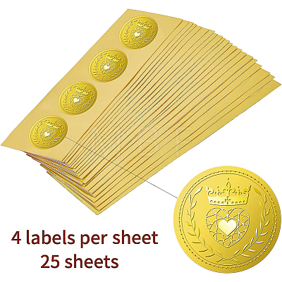 Self Adhesive Gold Foil Embossed Stickers DIY-WH0211-189-1