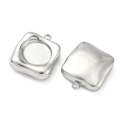 304 Stainless Steel Pendant Cabochon Settings STAS-C167-07E-P-1