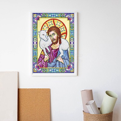 Religion Human Pattern DIY Diamond Painting Kits DIAM-PW0010-49A-21-1