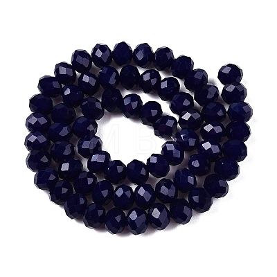 Opaque Solid Color Imitation Jade Glass Beads Strands EGLA-A044-P8mm-D07-1