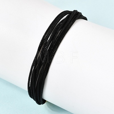 Polyester Metallic Braided Multi-strand Cord Bracelet for Bracelet Making BJEW-H642-02G-14-1