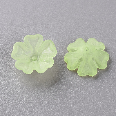 Transparent Frosted Acrylic Bead Caps X-MACR-S371-04A-728-1
