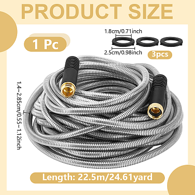 201 Stainless Steel & Aluminum Garden Hose Pipe AJEW-WH0696-686A-1