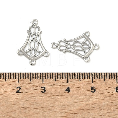 Tarnish Resistant 304 Stainless Steel Hollow Flower Chandelier Component Links STAS-R083-25-1