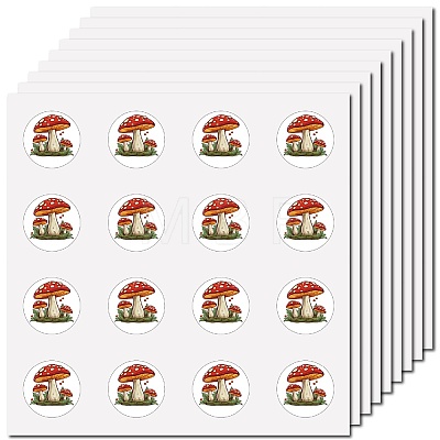 8Pcs Plastic Waterproof Self-Adhesive Picture Stickers DIY-WH0428-125-1