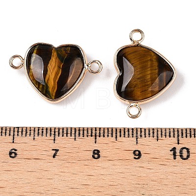 Natural Tiger Eye Love Heart Pendants G-T138-205G-G-1