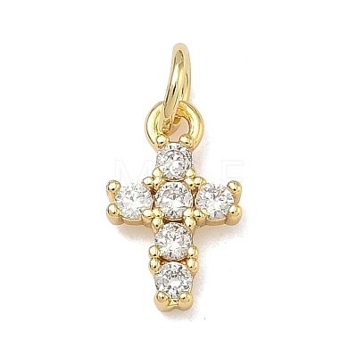 Brass Micro Pave Cubic Zirconia Pendants KK-A293-20G-02-1