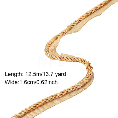 12.5M Polyester Twisted Lip Cord Trim OCOR-WH0058-63-1