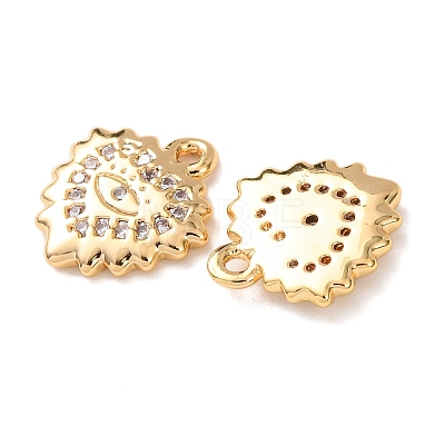 Brass Micro Pave Cubic Zirconia Pendants KK-A284-03G-1