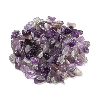 Natural Amethyst Chip Beads G-M364-12B-1
