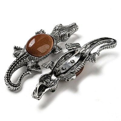 Dual-use Items Alloy Crocodile Brooch JEWB-C026-01I-AS-1