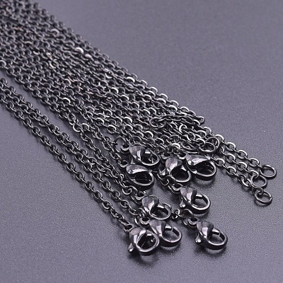 Unisex 304 Stainless Steel Cable Chain Necklaces VJ7708-9-1